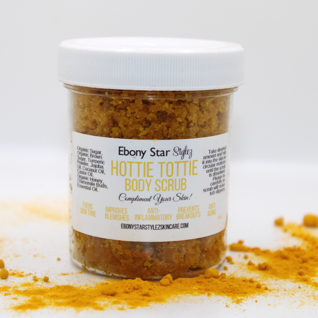 ESS Hottie Tottie Turmeric Scrub Ebony Star Stylez Skincare